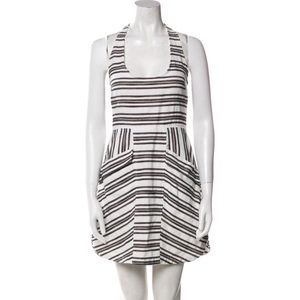 A.L.C. Mini Halter dress, white striped, size 4